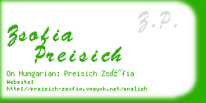 zsofia preisich business card